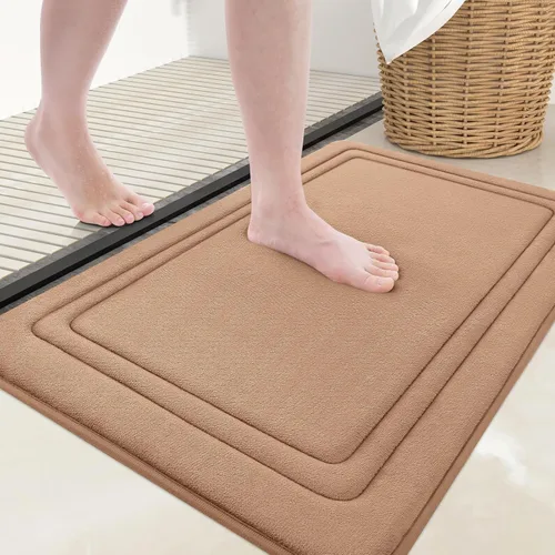 Vista 43 de Grandaily Alfombra de Baño de Espuma Viscoelástica 24x16, Ultra Suave, Antideslizante y Absorbente, Alfombras de Baño Lavables a Máquina y Secables