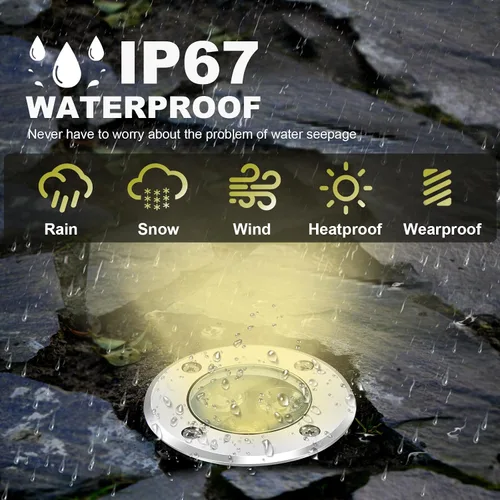 Vista 5 de Paquete de 4 luces LED de bajo voltaje de 3 W y 12 V, luz LED de paisaje impermeable IP67 luces de camino para exteriores, focos de árboles