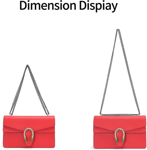 Vista 4 de Women's Shoulder Bag,Genuine Leather Bag Tote Handbag,Cute Stylish Crossbody Bags Mini Clutch Purse for Work Shopping Outings