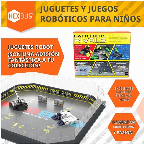 Vista 6 de HEXBUG BattleBots Arena Bite Force & Blacksmith, robot de juguete de control remoto para niños con más de 20 piezas, juguetes STEM para niños