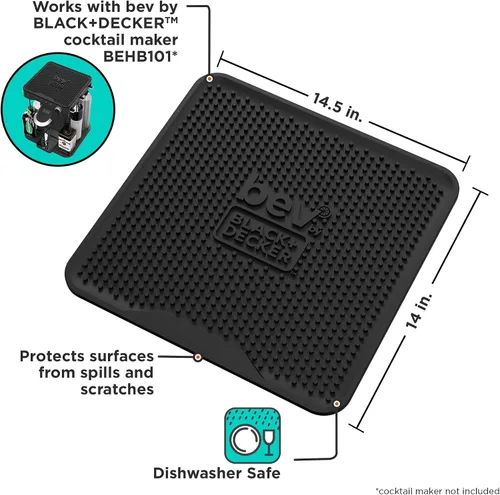 Vista 3 de bev by BLACK+DECKER - Tapete para hacer cócteles, apto para lavavajillas (BEBM120)