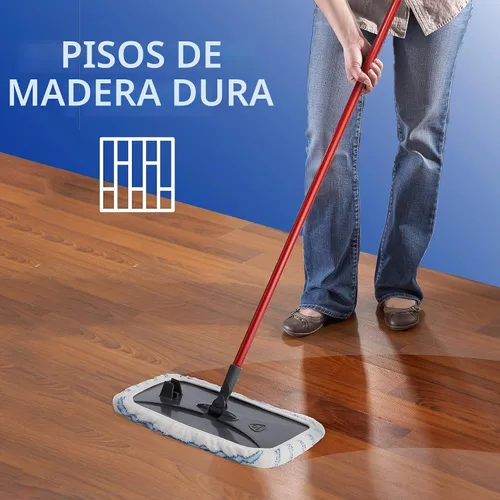 Vista 5 de O-cedar, Trapeador de microfibra para suelo de madera y más, repuesto