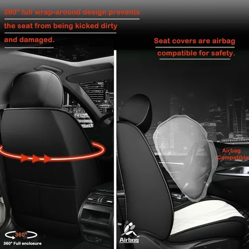 Vista 3 de Funda de asiento de automóvil para Volvo XC40 2019-2025, fundas de asiento suaves impermeables con compatible con bolsa de aire, accesorios