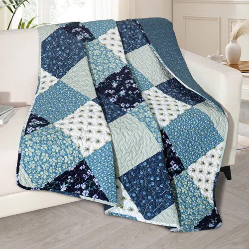 Vista 10 de Exclusivo Mezcla - Manta acolchada reversible estilo bohemio, 50 x 60 pulgadas
