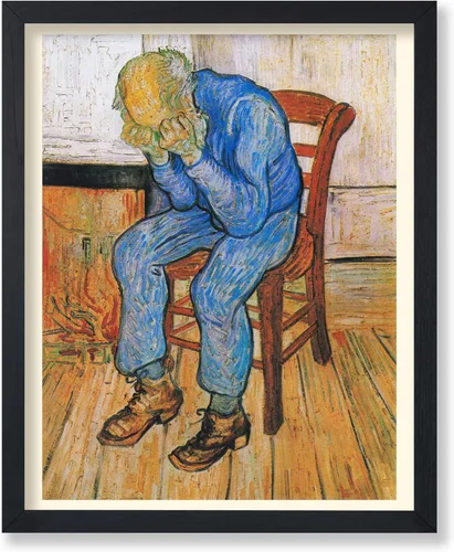 Vista 33 de Poster Master Póster clásico de Van Gogh, impresión impresionista vintage, regalo para artista, pintor, autorretrato, sombrero de paja, dibujo