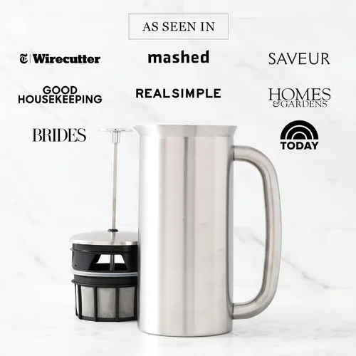 Vista 7 de ESPRO - Prensa francesa P7 - Cafetera y tetera aislada de acero inoxidable de doble pared con microfiltro - Mantiene las bebidas calientes durante