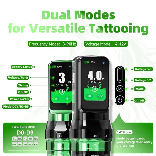 Vista 9 de Mast Tattoo Máquina de tatuaje inalámbrica Fold Pro Negro