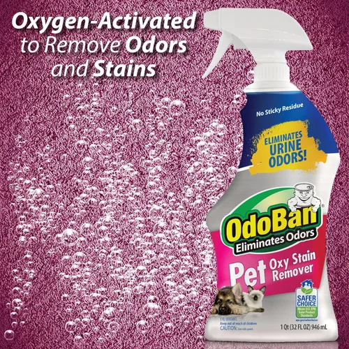 Vista 14 de OdoBan Pet Solutions Oxy - Removedor de manchas, fabricado en los Estados Unidos, paquete de 2, aerosoles de 32 onzas cada uno, y concentrado