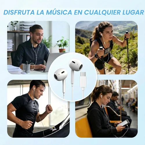 Vista 8 de USB C Wired Headphones for iPhone 17/16/15 Pro Max
