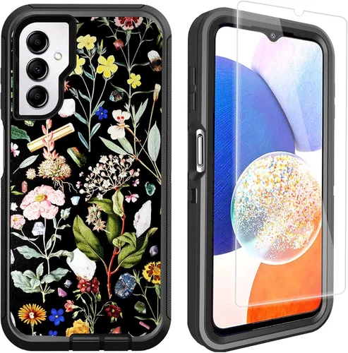 Vista 14 de Funda compatible con Samsung Galaxy A14 5G con protector de pantalla, protección de grado militar, resistente de 3 capas a prueba de golpes
