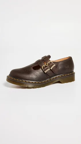 Vista 2 de Dr. Martens Mocasines Mary Jane 8065 para mujer, Crazy Horse marrón oscuro, 7 Medium US