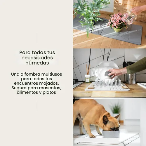 Vista 7 de TOSORO - Tapete de baño de piedra de tierra de diatomeas, antideslizante, súper absorbente, tapete de baño de piedra de diatomita para el suelo