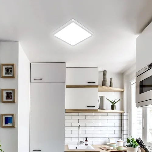 Vista 7 de Lámpara de techo LED regulable de 12 pulgadas con control remoto, brillo CCT completo de 24 W, luz de techo LED cuadrada ajustable, accesorio