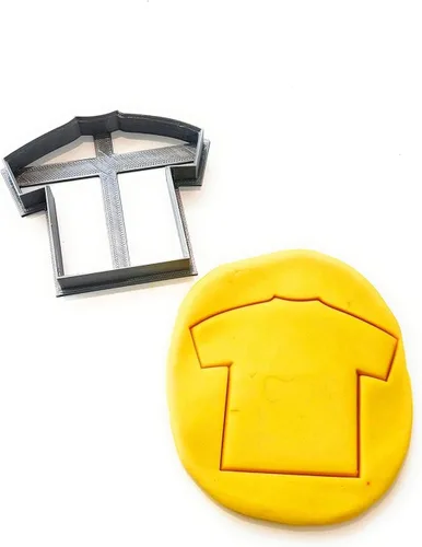 Vista 3 de T3D - Juego de 3 cortadores de galletas de fútbol, pelota, zapatos y camiseta de fútbol, adecuado para pasteles, galletas y fondant, molde