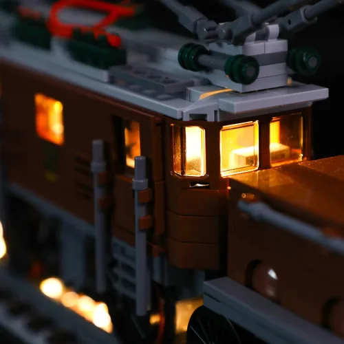 Vista 8 de GEAMENT Kit de luz LED compatible con locomotora de cocodrilo LEGO - Juego de iluminación para modelo de construcción Creator 10277