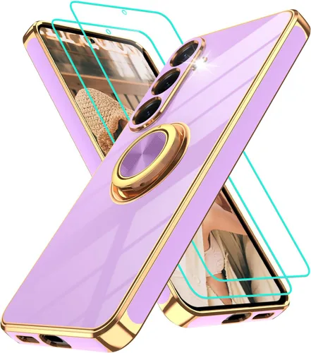 Vista 172 de Funda para Motorola Moto G 5G 2024: Funda Moto G Play 5G 2024 con 2 piezas de protectores de pantalla, soporte de anillo de rotación de 360°