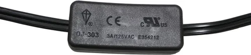 Vista 7 de Cable de repuesto para lámpara de sal de 6 pies con interruptor de encendido/apagado y base de candelabro E12, Negro