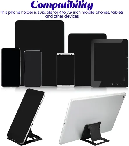 Vista 3 de Macarrie 24 soportes para teléfono celular, soporte universal plegable para tablet para escritorio, compatible con teléfonos inteligentes 13, 12, 11