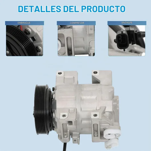 Vista 2 de Reemplazo de compresor de aire acondicionado para Nissan Altima Sentra 2007-2012 2.5L CO 10886C 92600JA00A
