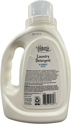 Vista 2 de Nature's Promise Libre de detergente para ropa sucia y transparente, 50 onzas líquidas