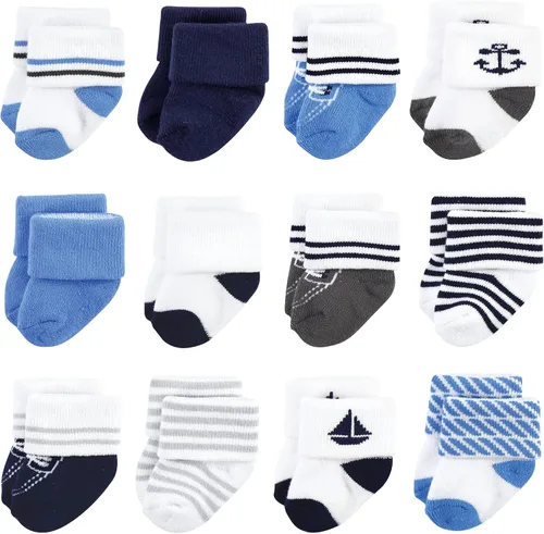Vista 120 de Hudson Baby - Calcetines de algodón para bebés recién nacidos y Terry para niñas bebés