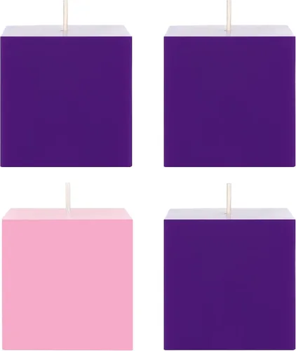 Vista 27 de Mega Candles Juego de 4 piezas de velas de Adviento de Navidad sin perfume, vertidas a mano de cera premium con parte superior en forma de campana