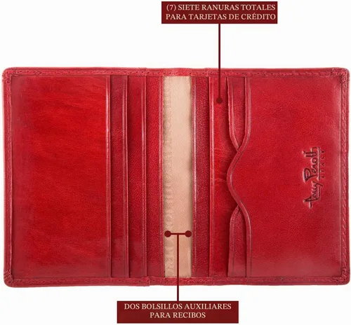 Vista 3 de Tony Perotti Billetera para hombre de cuero italiano bifold para tarjetas de crédito