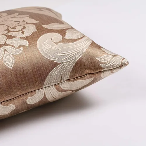 Vista 5 de NAPEARL Juego de 2 fundas de cojín con patrones jacquard beige dorado champán, funda de almohada decorativa para sofá, cama, atractivas fundas