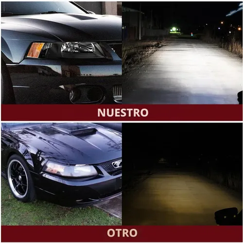 Vista 7 de JSBOYAT Conjunto de faros halógenos estilo OE para Ford Mustang 1999 a 2004 Carcasa negra con reflector ámbar