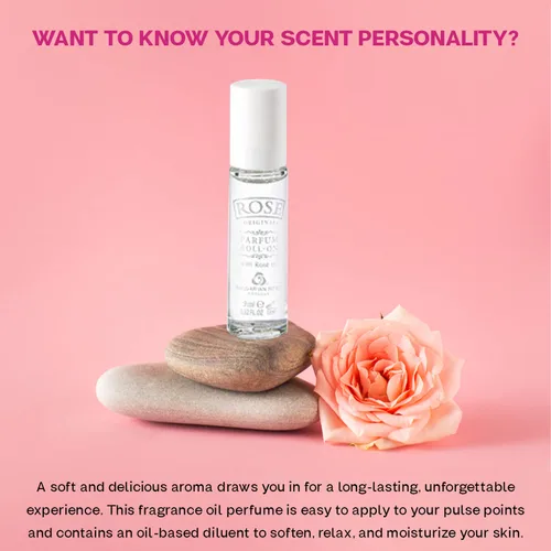 Vista 5 de Perfume de rosa búlgara roll-on con aceite de rosa natural, sin alcohol, fragancia aromática natural, perfume unisex, perfecto para todos, 0.3 fl oz