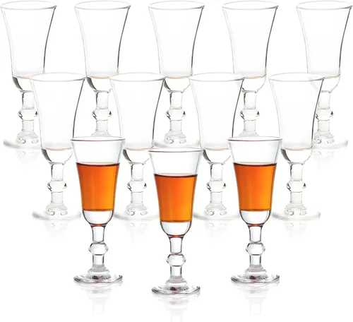 Vista 5 de Vasos de chupito Srgeilzati con vástago, vasos de limoncello Vasos de jerez 1.0 oz (Juego de 3)