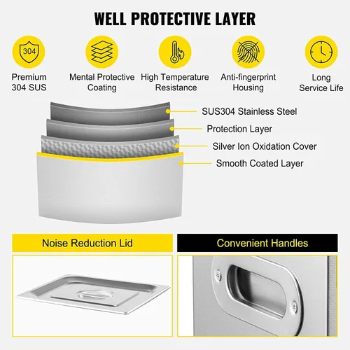 Vista 3 de Limpiador ultrasónico 6L, 180W Limpieza de alta potencia para joyas, relojes, gafas - 40,000/s Tecnología ultrasónica con temporizador de 0-30