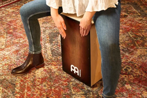 Vista 9 de Cajon Box Drum con cuerdas internas para efecto de trampa, Espresso Burst, no fabricado en China, 100% abedul báltico, serie Woodcraft, 2 años