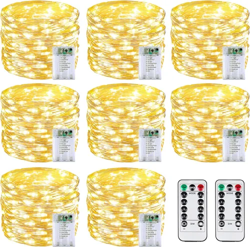 Vista 38 de Paquete de 2 guirnaldas de 30 luces LED de calabaza para decoración