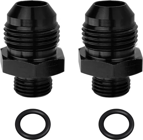 Vista 12 de Adaptador de riel de combustible macho 6AN Flare a 6AN ORB, adaptador de manguera de línea de combustible de aluminio, accesorios de sistema