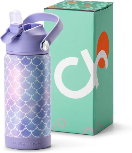 Vista 20 de Botella de Agua Choco Mocha para Niños para la Escuela, Botella de Agua Aislada para Niños de Acero Inoxidable para Niños, 14 Oz Camión Monstruo