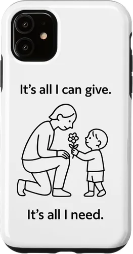 Vista 8 de Child Giving Flower to Parent Minimal Symbolic Love Design Case for iPhone 16