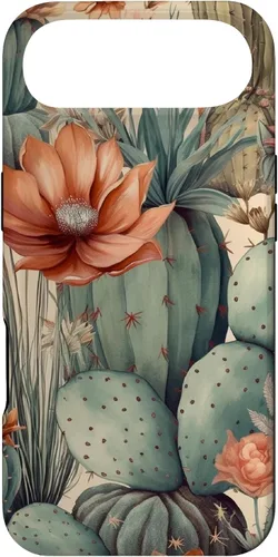 Vista 27 de Cactus Botanical Desert Western Funda bohemia moderna terracota para iPhone 17