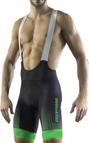 Vista 63 de UGLY FROG Designs - Pantalones cortos de ciclismo con pantalones cortos con peto, pantalones cortos de ciclismo Pro/BIP, acolchado 3D Coolmax