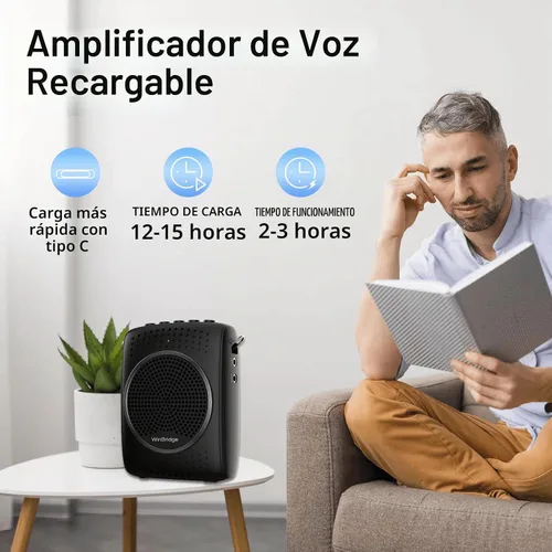 Vista 8 de Juego de micrófono y altavoz de amplificador de voz ultra portátil S309