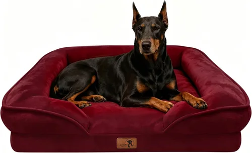 Vista 59 de Spotted Play Cama ortopédica para perros con lados, sofá cama para perros pequeños, sofá cama de espuma de apoyo para mascotas con funda extraíble