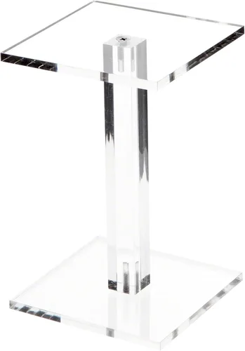 Vista 11 de Plymor Elevador de exhibición de pedestal cuadrado de acrílico transparente, 4.5 pulgadas de alto x 4 pulgadas de ancho x 4 pulgadas de profundidad