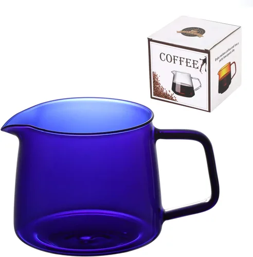 Vista 6 de Tazas de vidrio para servir café con mango de boquilla, crema de leche, mezcla de cereales, avena apta para microondas, accesorios de cocina, tazas