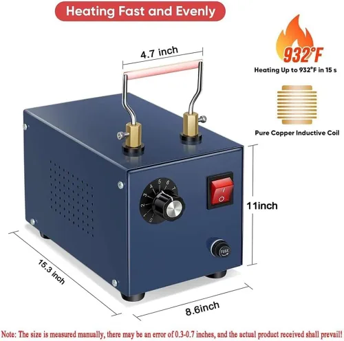 Vista 6 de Electric Rope Cutter - Hot Knife Heating Machine for Cutting Fabric, Rubber, Ribbon, Webbing & Belting - Heats Up to 500℃ for Precision Cutting