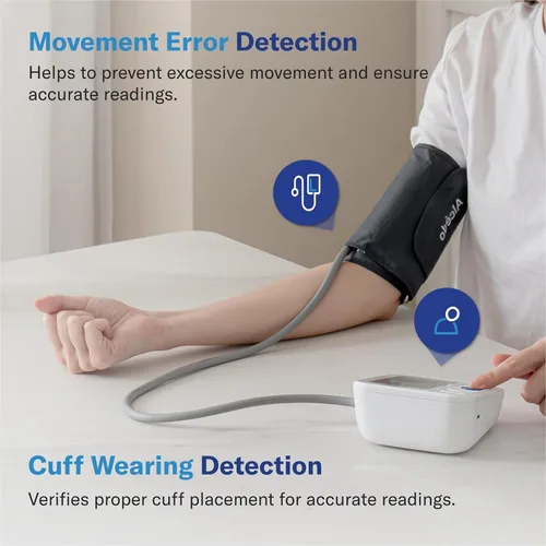 Vista 7 de Alcedo Monitor de presión arterial para uso doméstico, máquina digital automática de presión arterial con brazalete grande para la parte superior