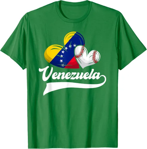 Vista 56 de Camiseta de béisbol venezolana con diseño de corazón y bandera de Venezuela, Negro