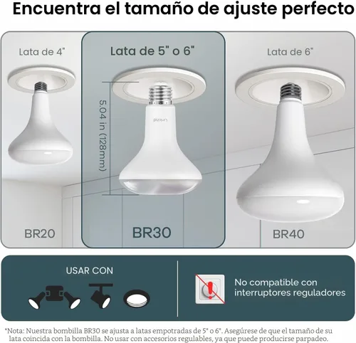 Vista 2 de Linkind - Bombillas inteligentes BR30, bombillas de inundación WiFi compatibles con Alexa y Google Home, bombilla de luz RGBTW que cambia