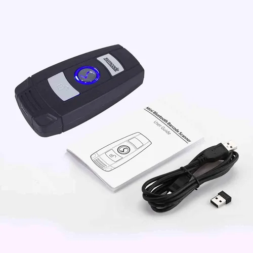 Vista 7 de Mini Escáner de Código de Barras Bluetooth 1D Escáner de Código de Barras Inalámbrico 3 en 1 Bluetooth/USB Cableado/2.4G Inalámbrico Lector de BD