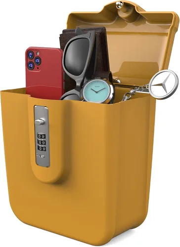 Vista 8 de Caja de seguridad para vacaciones en la playa, artículos esenciales de crucero, caja de seguridad de combinación, caja fuerte portátil pequeña