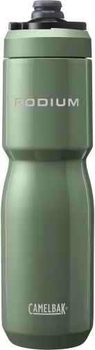 Vista 10 de CamelBak Podium - Botella de agua para bicicleta de acero inoxidable con aislamiento de acero, retención de frío para ciclismo, 12 onzas, color negro